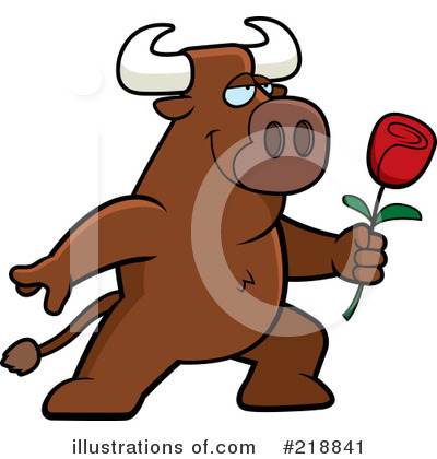 Royalty-Free (RF) Bull Clipart Illustration by Cory Thoman - Stock Sample #218841