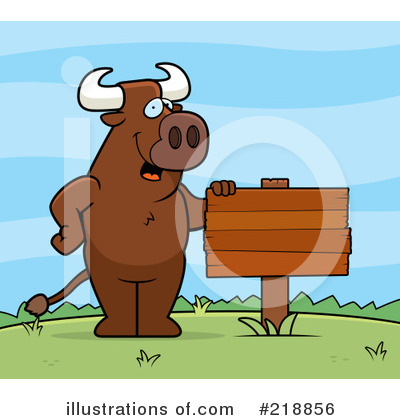 Royalty-Free (RF) Bull Clipart Illustration by Cory Thoman - Stock Sample #218856
