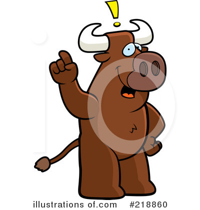 Royalty-Free (RF) Bull Clipart Illustration by Cory Thoman - Stock Sample #218860