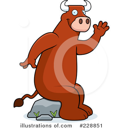 Royalty-Free (RF) Bull Clipart Illustration by Cory Thoman - Stock Sample #228851
