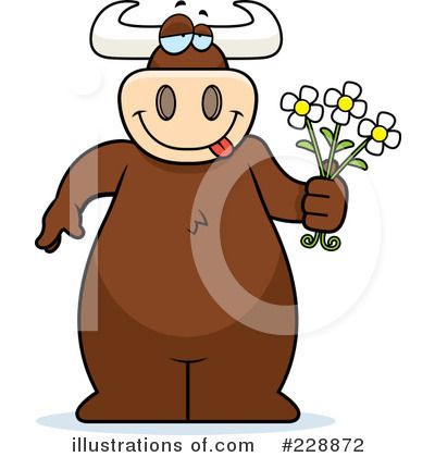 Royalty-Free (RF) Bull Clipart Illustration by Cory Thoman - Stock Sample #228872