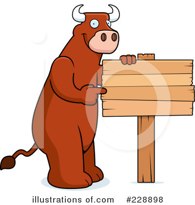 Royalty-Free (RF) Bull Clipart Illustration by Cory Thoman - Stock Sample #228898