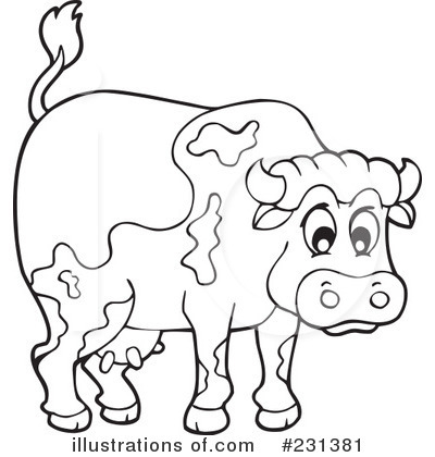 Royalty-Free (RF) Bull Clipart Illustration by visekart - Stock Sample #231381