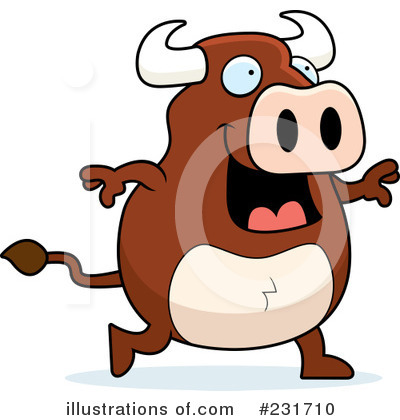 Royalty-Free (RF) Bull Clipart Illustration by Cory Thoman - Stock Sample #231710
