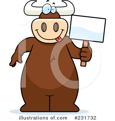 Royalty-Free (RF) Bull Clipart Illustration by Cory Thoman - Stock Sample #231732
