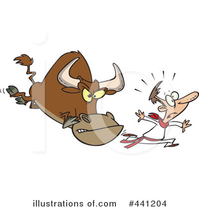 Royalty-Free (RF) Bull Clipart Illustration by toonaday - Stock Sample #441204