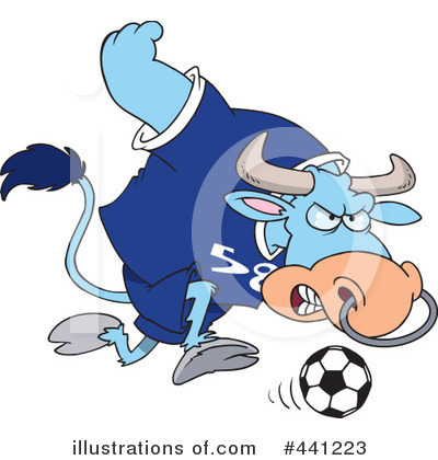 Royalty-Free (RF) Bull Clipart Illustration by toonaday - Stock Sample #441223