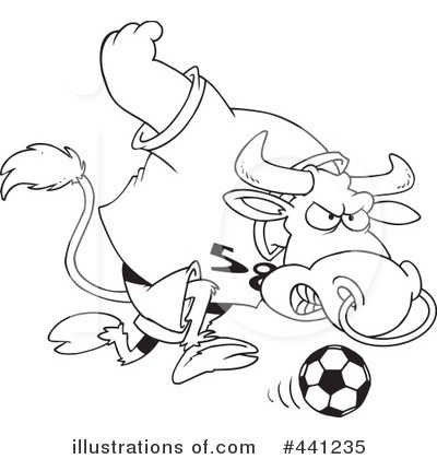 Royalty-Free (RF) Bull Clipart Illustration by toonaday - Stock Sample #441235