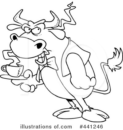 Royalty-Free (RF) Bull Clipart Illustration by toonaday - Stock Sample #441246
