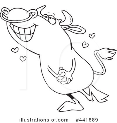 Royalty-Free (RF) Bull Clipart Illustration by toonaday - Stock Sample #441689