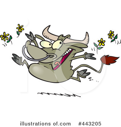 Royalty-Free (RF) Bull Clipart Illustration by toonaday - Stock Sample #443205