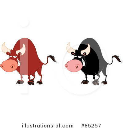 Royalty-Free (RF) Bull Clipart Illustration by yayayoyo - Stock Sample #85257