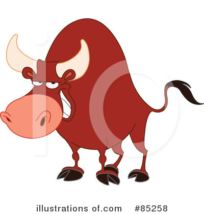 Royalty-Free (RF) Bull Clipart Illustration by yayayoyo - Stock Sample #85258