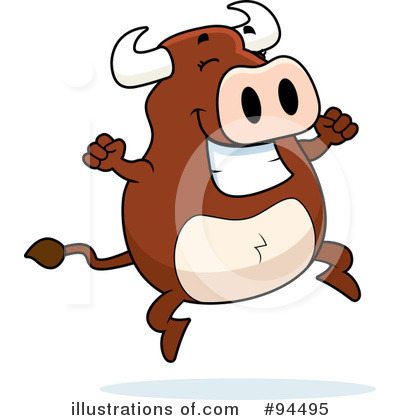 Royalty-Free (RF) Bull Clipart Illustration by Cory Thoman - Stock Sample #94495