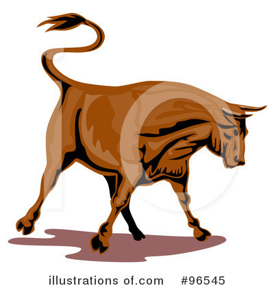 Royalty-Free (RF) Bull Clipart Illustration by patrimonio - Stock Sample #96545