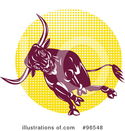 Royalty-Free (RF) Bull Clipart Illustration by patrimonio - Stock Sample #96548