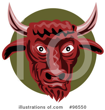 Royalty-Free (RF) Bull Clipart Illustration by patrimonio - Stock Sample #96550
