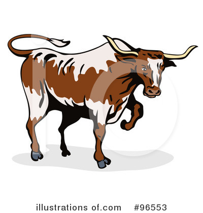 Royalty-Free (RF) Bull Clipart Illustration by patrimonio - Stock Sample #96553