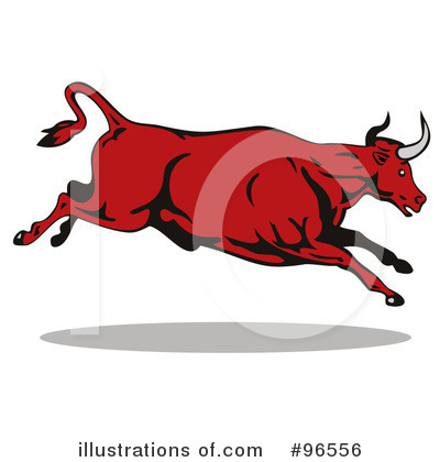 Royalty-Free (RF) Bull Clipart Illustration by patrimonio - Stock Sample #96556