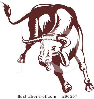 Royalty-Free (RF) Bull Clipart Illustration by patrimonio - Stock Sample #96557
