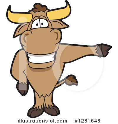 Royalty-Free (RF) Bull Mascot Clipart Illustration by Mascot Junction - Stock Sample #1281648