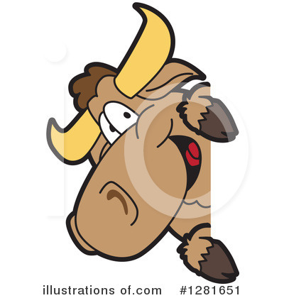 Royalty-Free (RF) Bull Mascot Clipart Illustration by Mascot Junction - Stock Sample #1281651