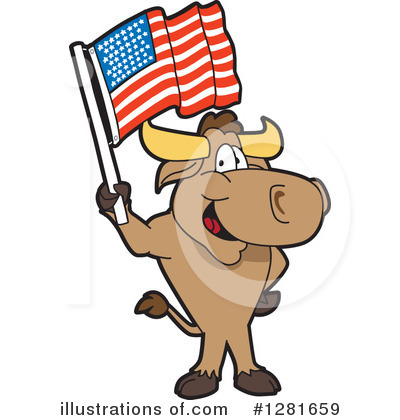 Royalty-Free (RF) Bull Mascot Clipart Illustration by Mascot Junction - Stock Sample #1281659