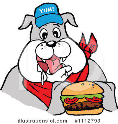 Royalty-Free (RF) Bulldog Clipart Illustration by LaffToon - Stock Sample #1112793