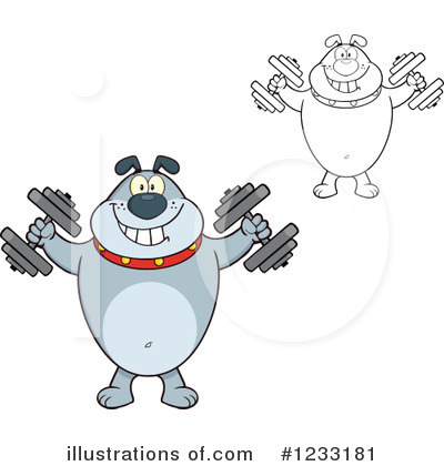Royalty-Free (RF) Bulldog Clipart Illustration by Hit Toon - Stock Sample #1233181