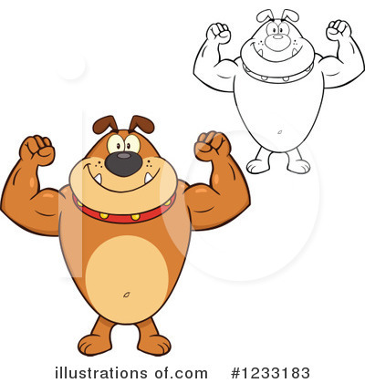 Royalty-Free (RF) Bulldog Clipart Illustration by Hit Toon - Stock Sample #1233183