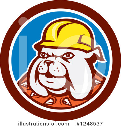 Royalty-Free (RF) Bulldog Clipart Illustration by patrimonio - Stock Sample #1248537
