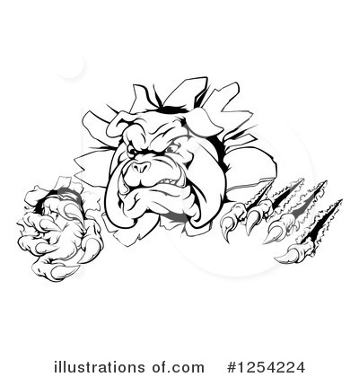 Royalty-Free (RF) Bulldog Clipart Illustration by AtStockIllustration - Stock Sample #1254224