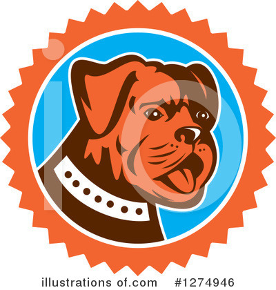 Royalty-Free (RF) Bulldog Clipart Illustration by patrimonio - Stock Sample #1274946