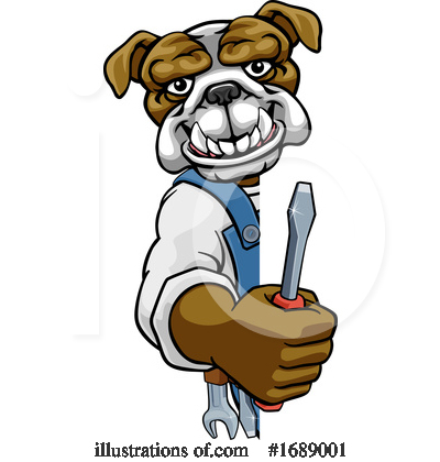 Royalty-Free (RF) Bulldog Clipart Illustration by AtStockIllustration - Stock Sample #1689001