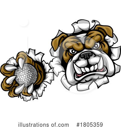 Royalty-Free (RF) Bulldog Clipart Illustration by AtStockIllustration - Stock Sample #1805359