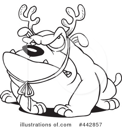 Royalty-Free (RF) Bulldog Clipart Illustration by toonaday - Stock Sample #442857