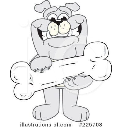 Royalty-Free (RF) Bulldog Mascot Clipart Illustration by Mascot Junction - Stock Sample #225703