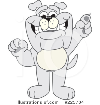 Royalty-Free (RF) Bulldog Mascot Clipart Illustration by Mascot Junction - Stock Sample #225704