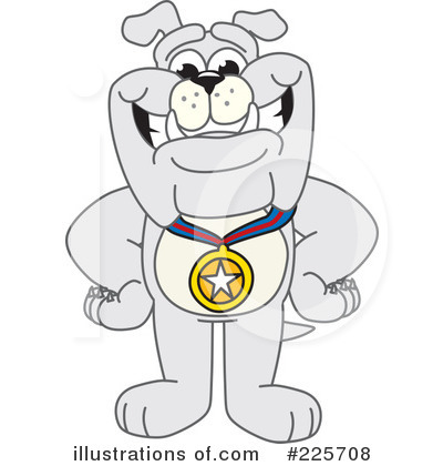 Royalty-Free (RF) Bulldog Mascot Clipart Illustration by Mascot Junction - Stock Sample #225708