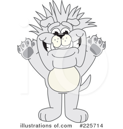 Royalty-Free (RF) Bulldog Mascot Clipart Illustration by Mascot Junction - Stock Sample #225714