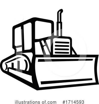 Bulldozer Clipart #1714593 by patrimonio