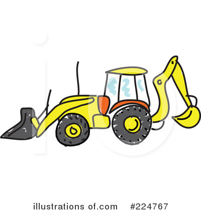 Royalty-Free (RF) Bulldozer Clipart Illustration by Prawny - Stock Sample #224767