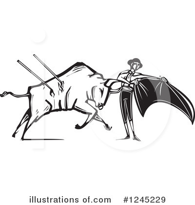 Royalty-Free (RF) Bullfighting Clipart Illustration by xunantunich - Stock Sample #1245229