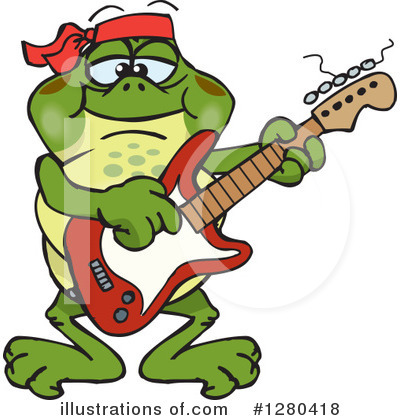 Royalty-Free (RF) Bullfrog Clipart Illustration by Dennis Holmes Designs - Stock Sample #1280418