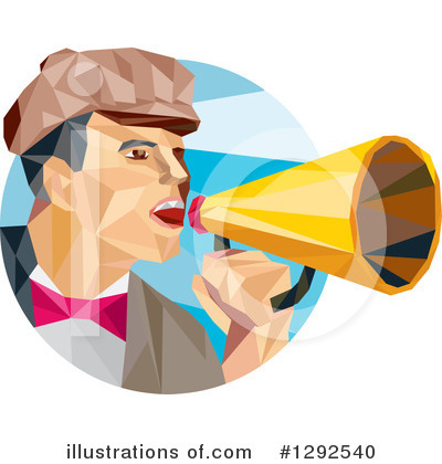 Royalty-Free (RF) Bullhorn Clipart Illustration by patrimonio - Stock Sample #1292540