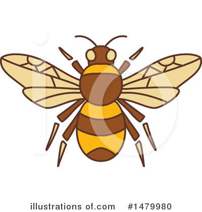 Royalty-Free (RF) Bumble Bee Clipart Illustration by patrimonio - Stock Sample #1479980