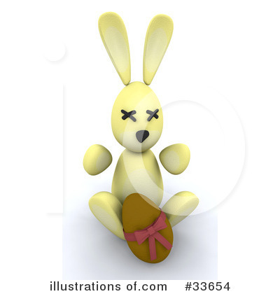 Royalty-Free (RF) Bunny Clipart Illustration by KJ Pargeter - Stock Sample #33654
