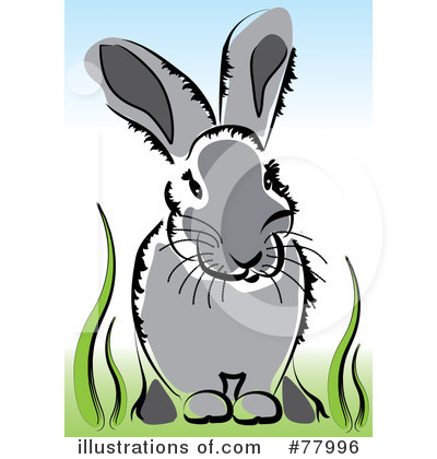 Royalty-Free (RF) Bunny Clipart Illustration by kaycee - Stock Sample #77996