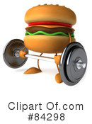 Burger Character Clipart #84298 by Julos