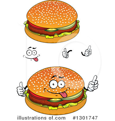 Royalty-Free (RF) Burger Clipart Illustration by Vector Tradition SM - Stock Sample #1301747